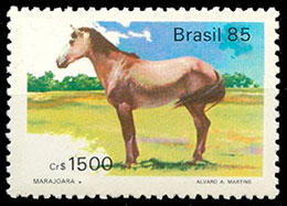 Бразильские породы лошадей. Почтовые марки Бразилии.