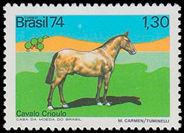 Brazilian breeds of domestic animals . Postage stamps of Brazil .