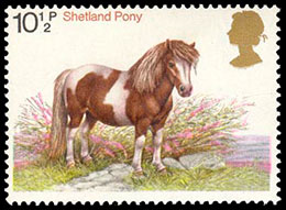 Породы лошадей. К 100-летию Общества шайрских лошадей. Почтовые марки Великобритании.