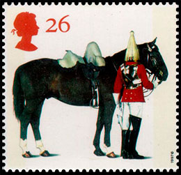 Все Королевские лошади. К 50-летию British Horse Society. Почтовые марки Великобритании.