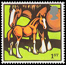 Farm Animals. Postage stamps of Great Britain
