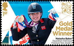 Paralympic Games 2012, London. Teams GB - Gold Medal Winners. Postage stamps of Great Britain.