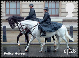 Рабочие лошади. Почтовые марки Великобритании.