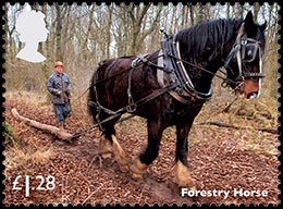 Working Horses. Postage stamps of Great Britain.