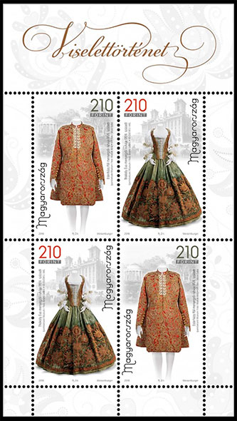 History of Clothing (II). Postage stamps of Hungary.