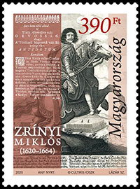 400 лет со дня рождения Миклоша Зриньи. Почтовые марки Венгрии.