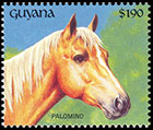 Породы лошадей. Почтовые марки Гайаны