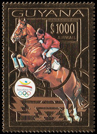 Олимпийские игры в Барселоне, 1992 г.. Почтовые марки Гайаны.