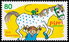 Heroes of Childhood: Heidi & Pippi . Postage stamps of Germany. Federal Republic