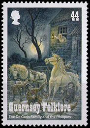 Guernsey Folklore. Postage stamps of Great Britain. Guernsey.