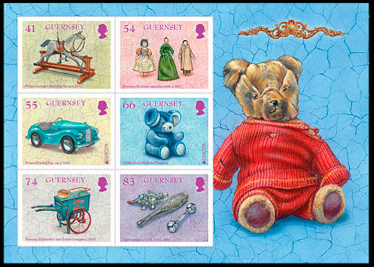 EUROPA 2015. Old toys. Postage stamps of Great Britain. Guernsey.