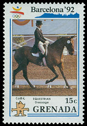 Олимпийские игры в Барселоне, 1992 г.. Почтовые марки Гренады.