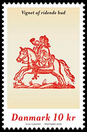 Европа. Древние почтовые маршруты. Почтовые марки Дании.