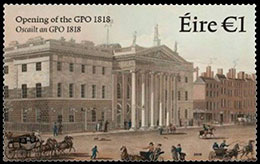 200 лет Главному почтамту в Дублине. Почтовые марки Ирландии.