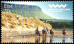 Wild Atlantic Way. Postage stamps of Ireland.