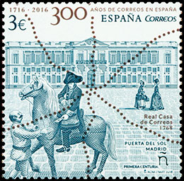 The 300th Anniversary of Post in Spain. Postage stamps of Spain.