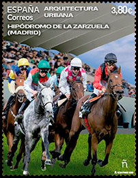 Urban Architecture. La Zarzuela Hippodrome. Postage stamps of Spain 2020-11-10 12:00:00