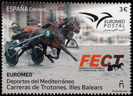 EUROMED. Sport in the Mediterranean. Trotting. Postage stamps of Spain 2024-07-08 12:00:00