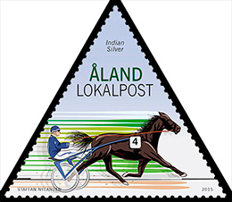 Harness racing. Postage stamps of Finland. Aland.
