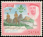 The 60th Anniversary of Scout Movement and the 12th World Scout Jamboree in Idaho, USA. Postage stamps of Qatar 1967-09-15 12:00:00