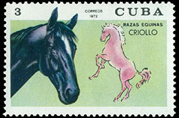 Horse breeds. Postage stamps of Cuba 1972-06-30 12:00:00