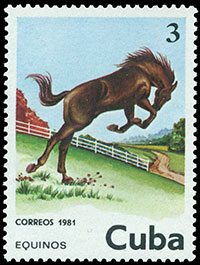 Лошади. Почтовые марки Куба 1981-09-15 12:00:00
