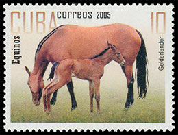 Horses. Postage stamps of Cuba.
