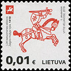 Lithuanian Vytis on Flags. Postage stamps of Lithuania