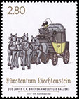 200th Anniversary of mail station in  Balzers. Postage stamps of Liechtenstein