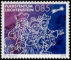 Рождество. Почтовые марки Лихтенштейна