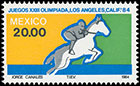 Olympic Games in Los Angeles, 1984. Postage stamps of Mexico