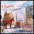 Months of the Year. Traditional Folk Names . Postage stamps of Moldova 2017-01-05 12:00:00