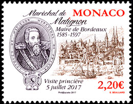 Marshal of Matignon. Postage stamps of Monaco.