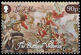  The 200th Anniversary of the Battle of Waterloo . Postage stamps of Great Britain. Isle of Man.