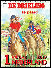 Children's Stamps. Classic Dutch Children's Books. Postage stamps of Netherland.