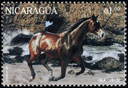 Лошади. Почтовые марки Никарагуа 1996-04-15 12:00:00