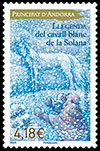 Легенды Андорры. Легенда о белой лошади Солана. Почтовые марки Андорра (французская) 2019-01-05 12:00:00