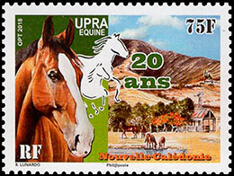 20th Anniversary of UPRA EQUINE. Postage stamps of New Caledonia.