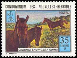 Tanna Island. Postage stamps of New Hebrides (French).