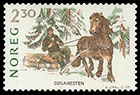 Norwegian horse breeds . Postage stamps of Norway